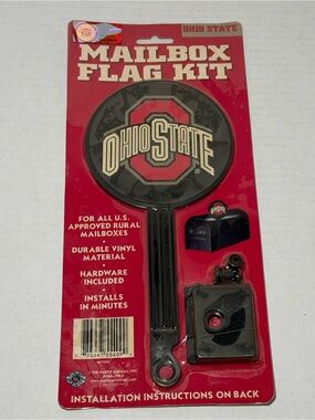 NEW NOS Deadstock NCAA OSU Ohio State Buckeyes Mailbox Flag Kit
